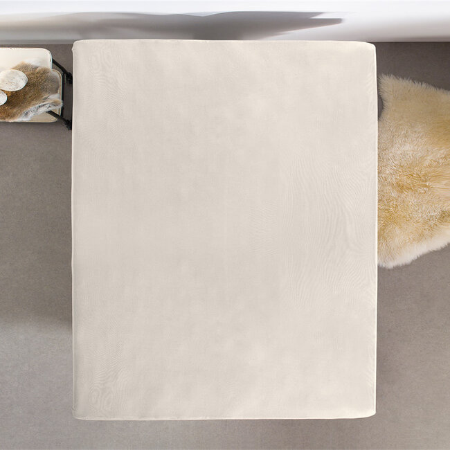 Dubbel Jersey 220 gr. Hoeslaken Creme 160/180 x 200/220