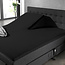 Splittopper Katoen Hoeslaken Zwart 180 x 210