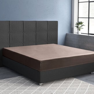 Primaviera Deluxe Satijnen Hoeslaken Taupe 180 x 200