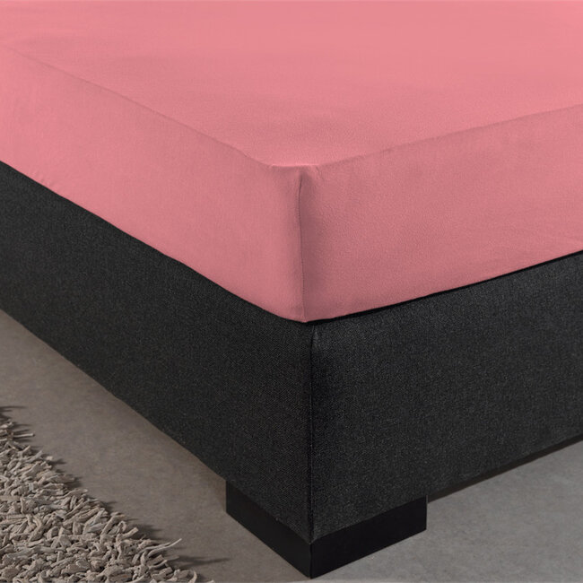Enkel Jersey 135 gr. Hoeslaken Roze 160/180 x 200