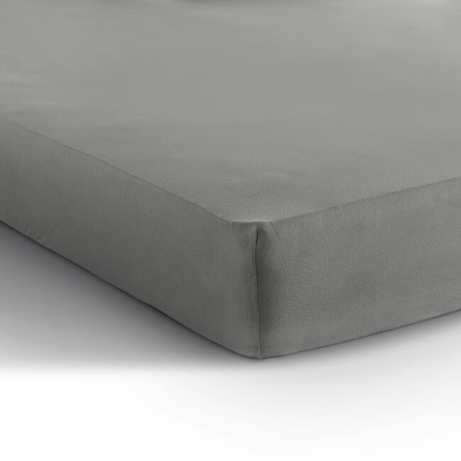 Enkel jersey 135 g hoeslaken grijs 80/100 x 200
