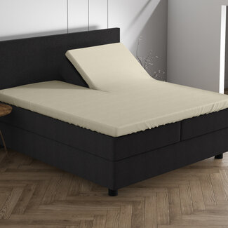 Dreamhouse Dubbel jersey 220 gr. splittopper hoeslaken crème 160 x 200/220
