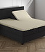 Dubbel jersey 220 gr. splittopper hoeslaken crème 160 x 200/220