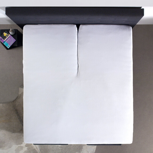 Splittopper Katoen Hoeslaken Wit 160 x 210
