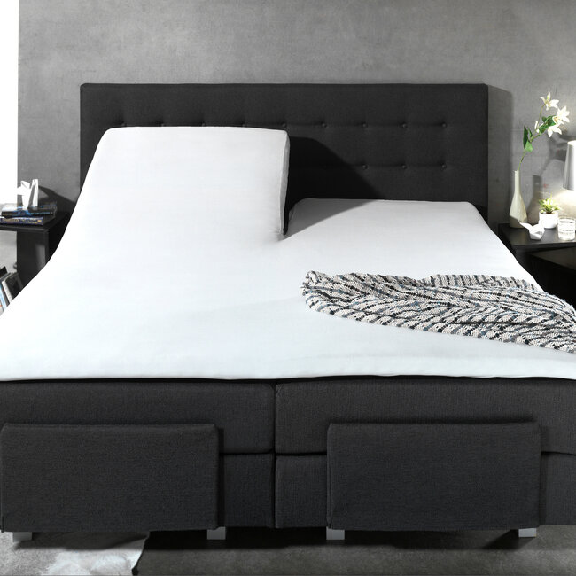 Splittopper Katoen Hoeslaken Wit 160 x 210