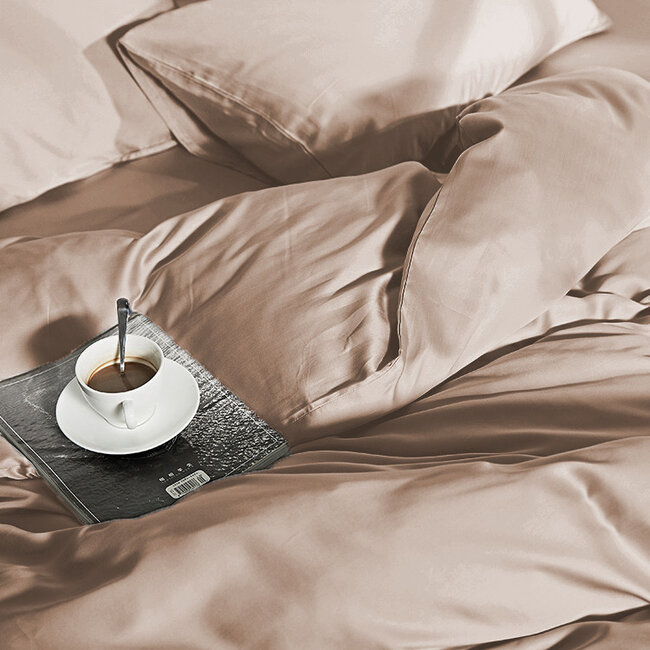 100% bamboe taupe 200 x 200/220