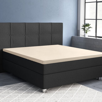 Primaviera Deluxe Topper Satijn Hoeslaken Zand 180 x 200