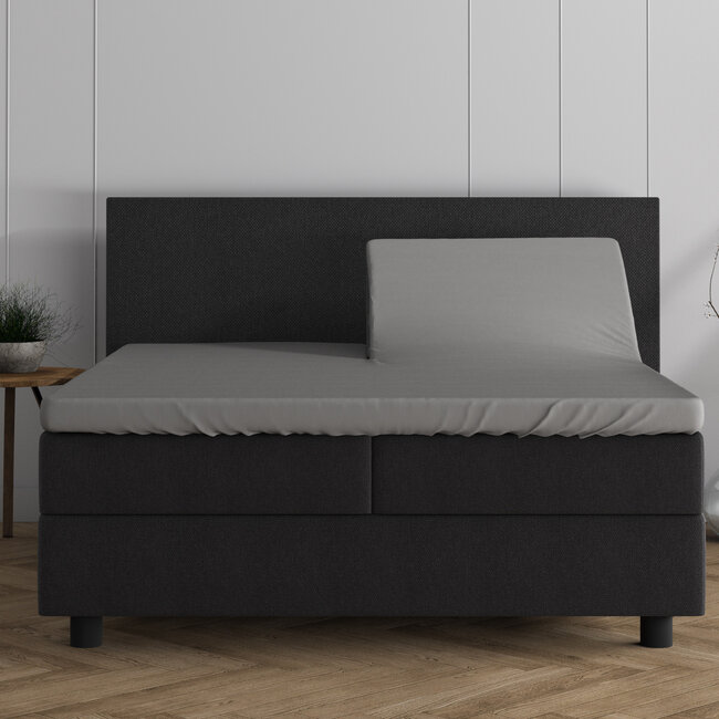 Dubbel Jersey 220 gr. Splittopper Hoeslaken Grijs 160 x 200/220