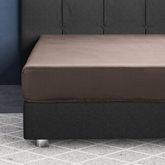 Primaviera Deluxe Satijnen Hoeslaken Taupe 70 x 200