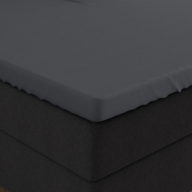 Dubbel Jersey 220 gr. Splittopper Hoeslaken Antraciet 160 x 200/220