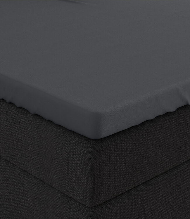 Dubbel Jersey 220 gr. Splittopper Hoeslaken Antraciet 160 x 200/220