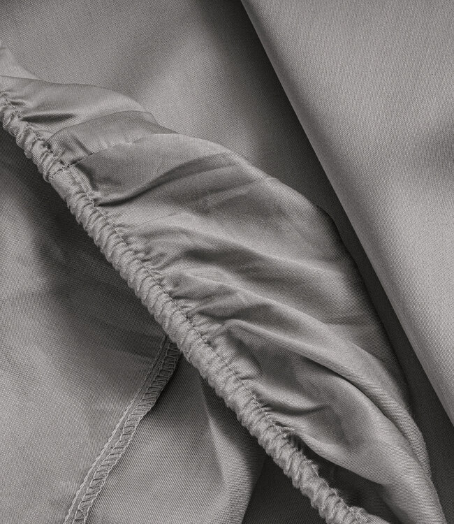 Satijnen Hoeslaken Grijs 90 x 200