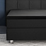 Topper satijnen hoeslaken zwart 90 x 200