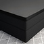 Topper satijnen hoeslaken zwart 90 x 200