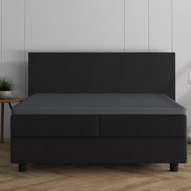 Dubbeljersey 220 gr. Topper Hoeslaken Antraciet 80/90 x 200/220