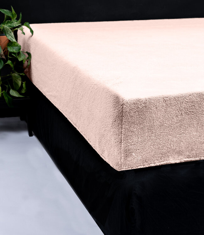 Teddy hoeslaken roze 160 x 200