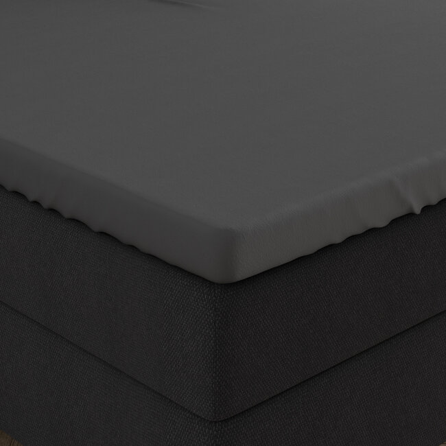 Dubbeljersey 220 gr. Topper Hoeslaken Antraciet 80/90 x 200/220