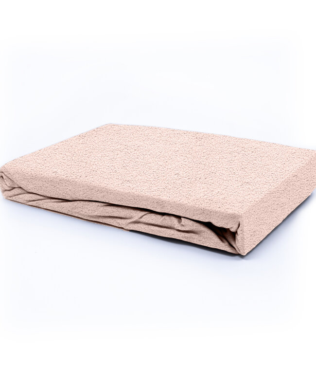 Teddy hoeslaken roze 160 x 200