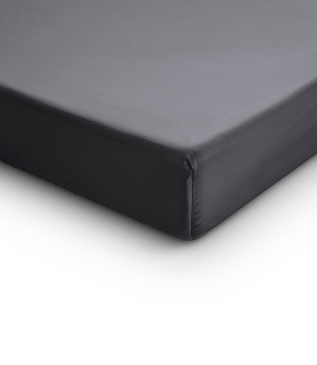 Satijnen Hoeslaken Antraciet 160 x 220