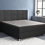 Topper satijnen hoeslaken grijs 180 x 200