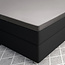 Topper satijnen hoeslaken grijs 180 x 200