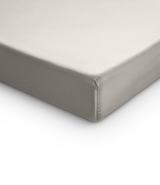 Topper satijnen hoeslaken crème 180 x 220