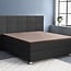 Primaviera Deluxe Topper Satin Fitted Sheet Taupe 140 × 200