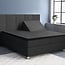 Primaviera Deluxe Split Topper Satin Fitted Sheet Black 180 × 200