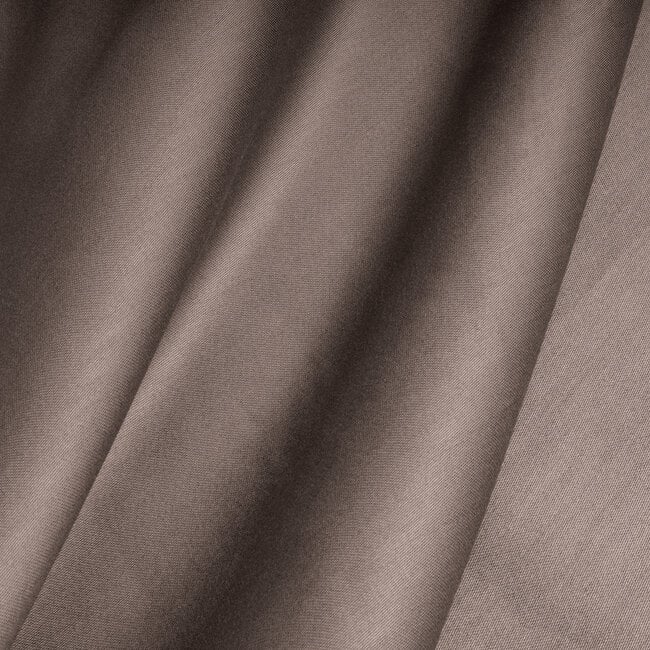 Primaviera Deluxe Topper Satin Fitted Sheet Taupe 140 × 200