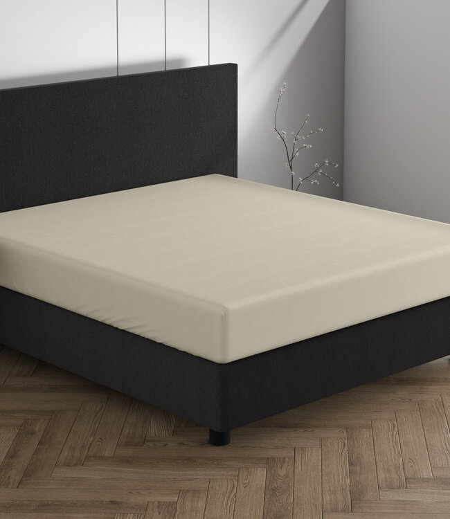 Dubbel jersey 220 g hoeslaken crème 140 x 200/220