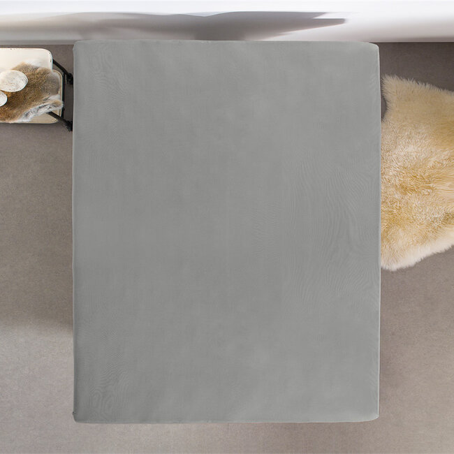 Dubbel Jersey 220 gr. Hoeslaken Grijs 140 x 200/220