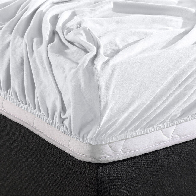 Dubbel Jersey 220 gr. Hoeslaken Wit 140 x 200/220