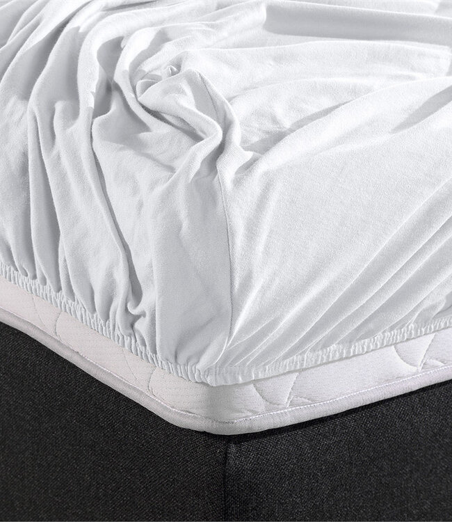 Dubbel Jersey 220 gr. Hoeslaken Wit 140 x 200/220