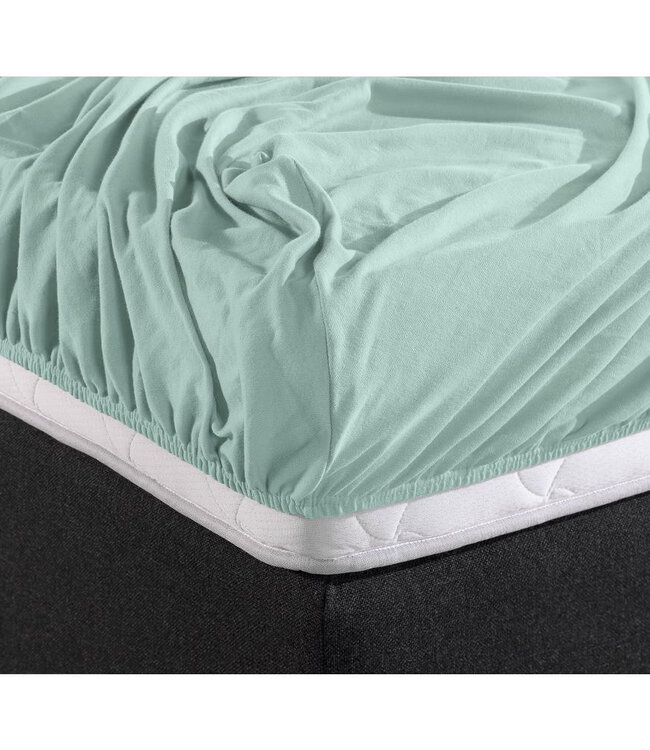 Dubbel Jersey 220 gr. Hoeslaken Pastel Blauw 140 x 200/220