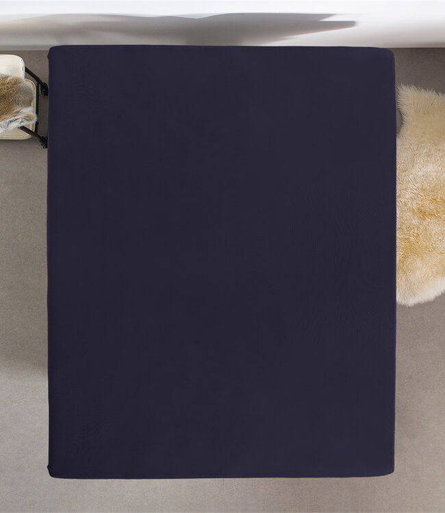 Dubbel Jersey 220 g Hoeslaken Marineblauw 140 x 200/220