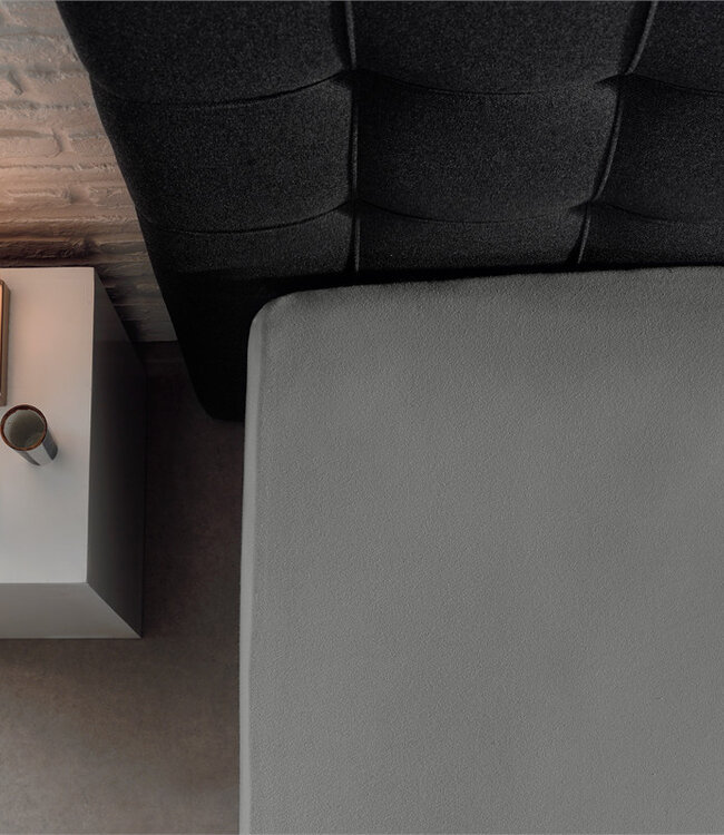 Dubbel Jersey 220 gr. Hoeslaken Grijs 140 x 200/220