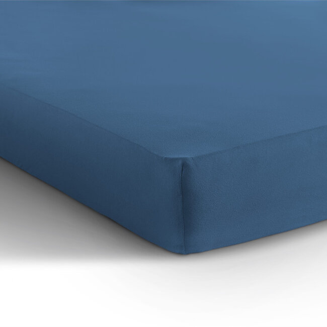 Dubbel jersey 220 gr. hoeslaken blauw 140 x 200/220