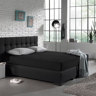 Dreamhouse Single-Jersey-Spannbettlaken 135 g schwarz 160/180 × 200