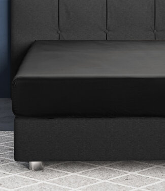 Primaviera Deluxe Satijnen Hoeslaken Zwart 90 x 220