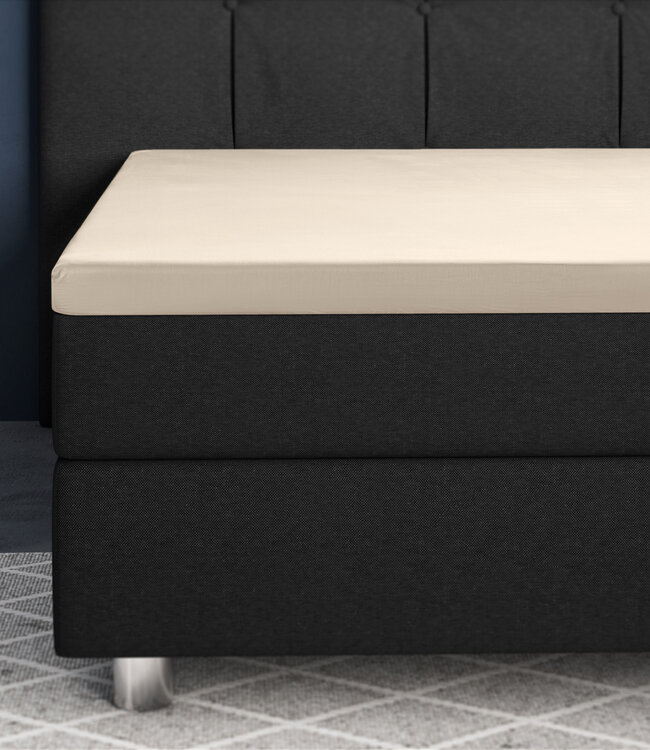 Topper Satijn Hoeslaken Zand 90 x 200