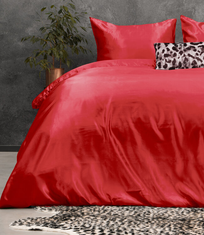 Beauty huidverzorging dekbedovertrek rood 240 x 220