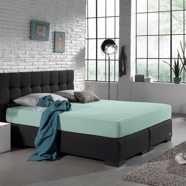 Dreamhouse Double Jersey 220 gr. Fitted sheet Pastel Blue 140 × 200/220