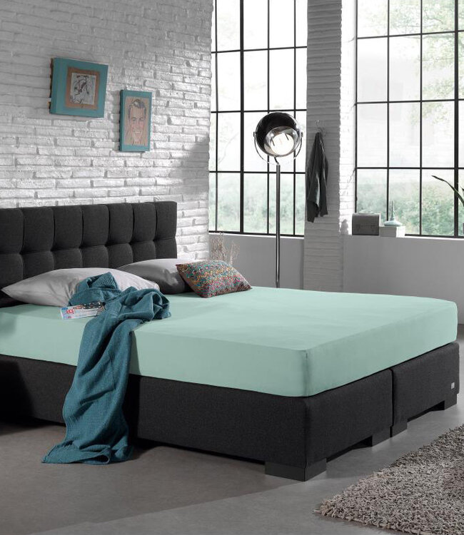 Dubbel Jersey 220 gr. Hoeslaken Pastel Blauw 140 x 200/220
