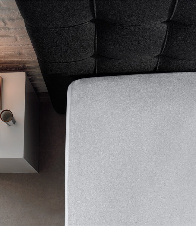 Dubbel Jersey 220 gr. Hoeslaken Wit 160/180 x 200/220