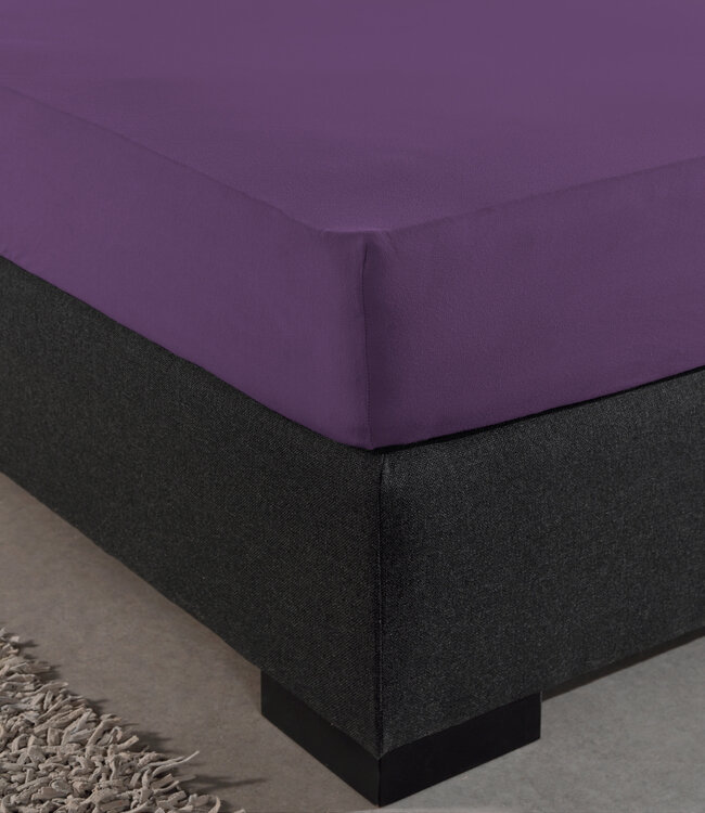 Enkel jersey hoeslaken 135 g/m² paars 160/180 x 200 cm