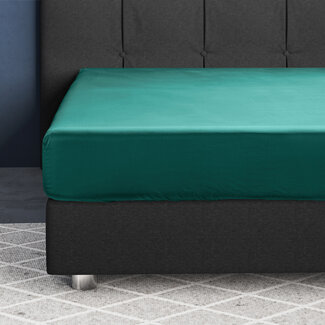 Primaviera Deluxe Satijnen hoeslaken donkergroen 180 x 220