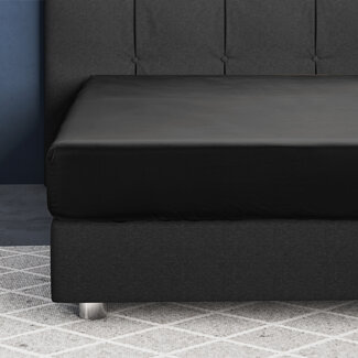 Primaviera Deluxe Satijnen Hoeslaken Zwart 200 x 220