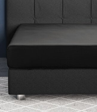 Primaviera Deluxe Satijnen Hoeslaken Zwart 200 x 220