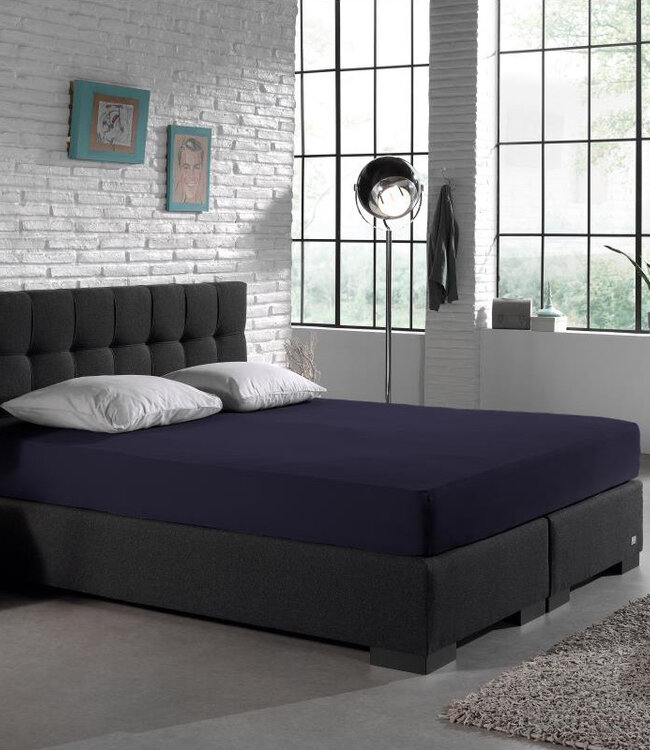 Dubbel Jersey 220 g Hoeslaken Marineblauw 140 x 200/220