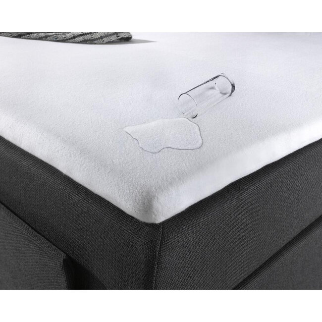 Waterdichte molton matrasbeschermer/incontinentietopper hoeslaken 180 x 200